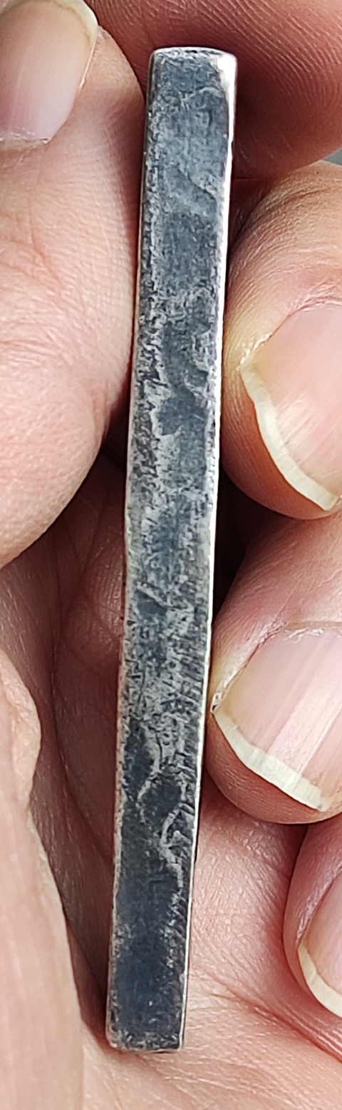 古玩字畫長條形銀條真品鑒賞圖