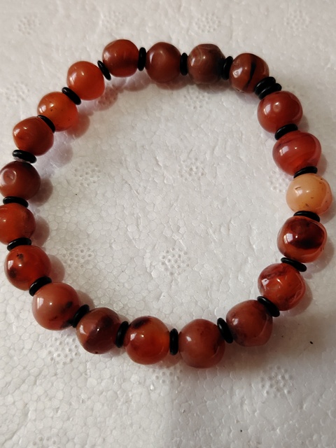 古玩玉器老紅瑪瑙珠手串拍賣，當前價格288元