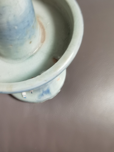 古玩陶瓷青花燈臺真品鑒賞圖