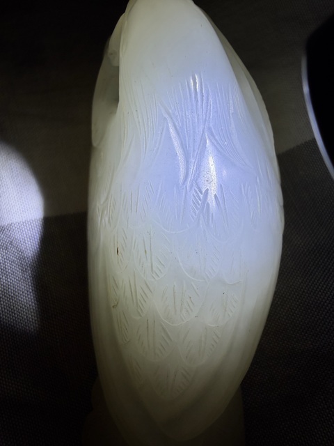 古玩玉器和田白玉喜報三元掛件真品鑒賞圖