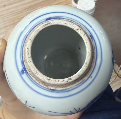 古玩陶瓷清早期花鳥紋青花器真品鑒賞圖