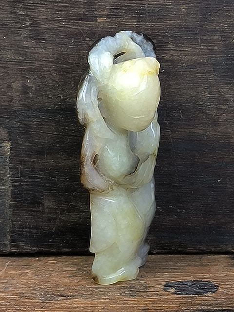 古玩玉器和田玉雕“如意童子”真品鑒賞圖