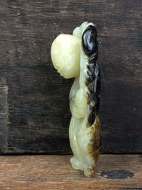 古玩玉器和田玉雕“如意童子”真品鑒賞圖