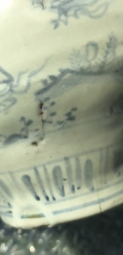 古玩陶瓷人物紋青花罐真品鑒賞圖