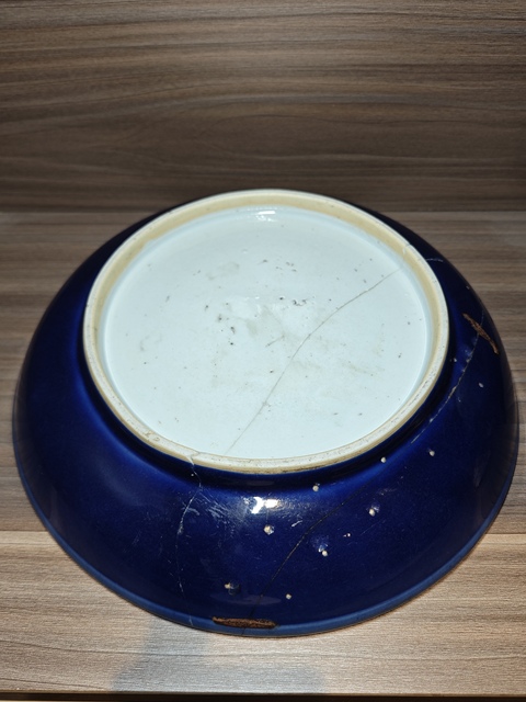 古玩陶瓷霽藍釉盤真品鑒賞圖