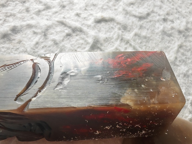 古玩玉器防雞血石印真品鑒賞圖