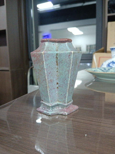 古玩陶瓷爐鈞釉雙連瓶真品鑒賞圖