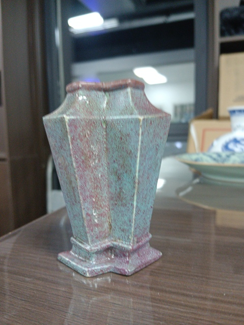 古玩陶瓷爐鈞釉雙連瓶真品鑒賞圖