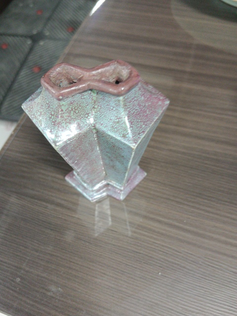 古玩陶瓷爐鈞釉雙連瓶真品鑒賞圖