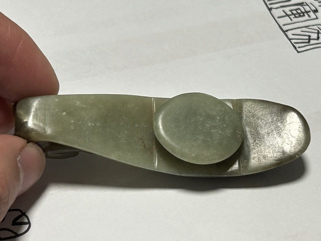 古玩玉器和田玉雕“龍首帶鉤”真品鑒賞圖