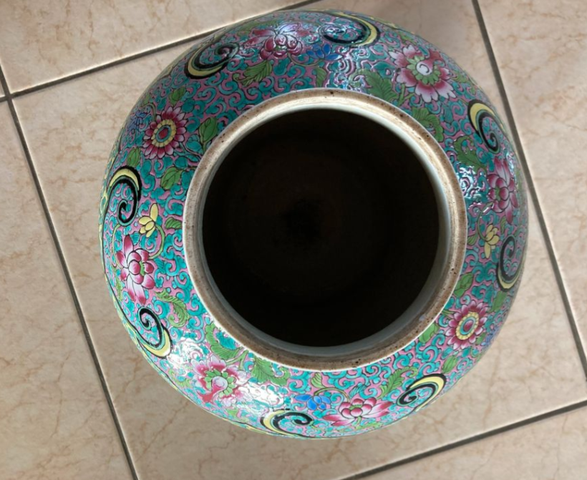 古玩陶瓷粉彩將軍罐真品鑒賞圖