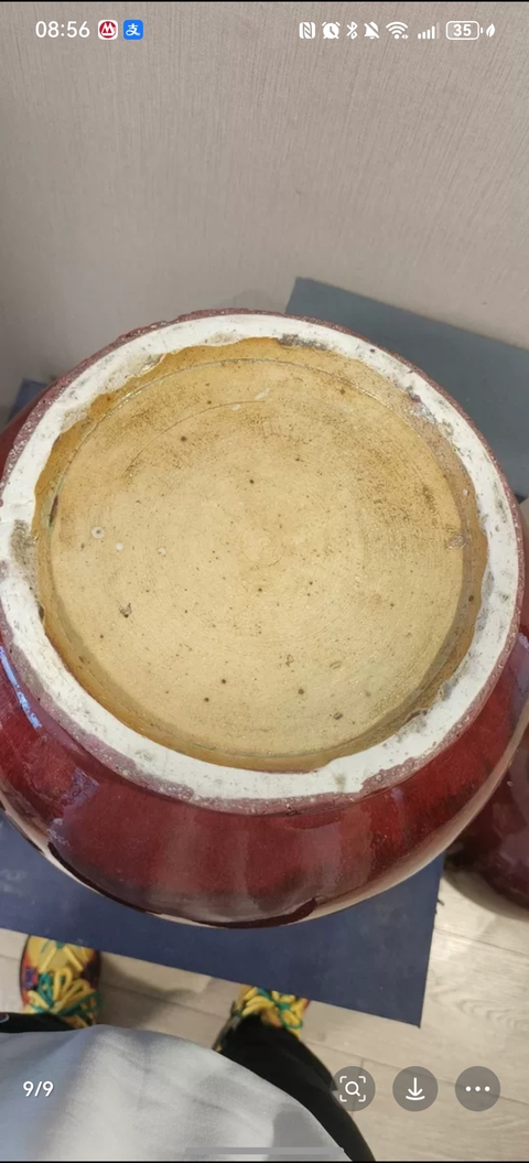 古玩陶瓷鈞紅釉鹿頭尊真品鑒賞圖