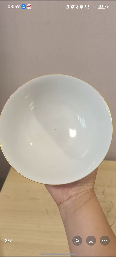 古玩陶瓷粉彩百蝶碗真品鑒賞圖