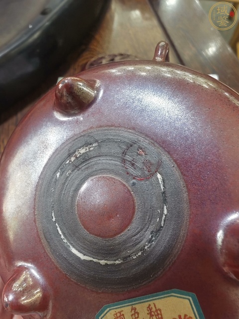 古玩陶瓷清中期紫金釉爐真品鑒賞圖