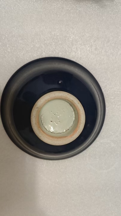 古玩陶瓷霽藍釉高足杯真品鑒賞圖