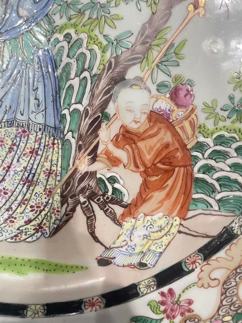 古玩陶瓷粉彩人物故事盤真品鑒賞圖