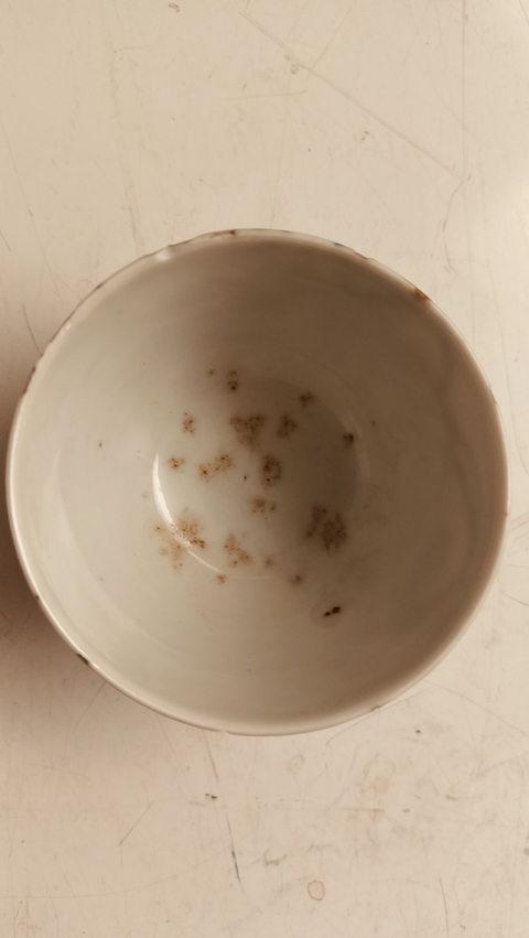 古玩陶瓷蓮池游禽滿池嬌青花杯真品鑒賞圖