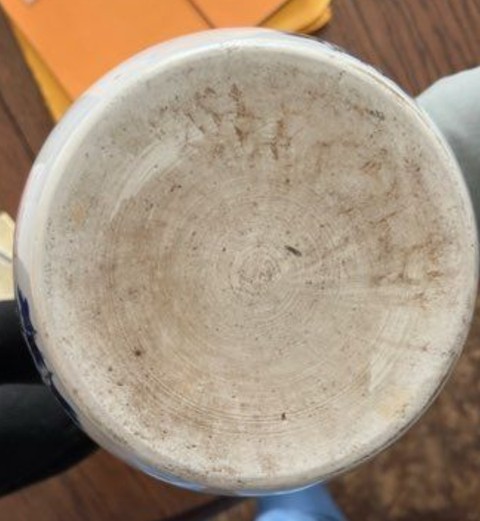 古玩陶瓷青花加彩花卉紋蓋罐真品鑒賞圖