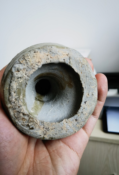 古玩陶瓷越窯青瓷四管香插拍賣，當前價格12800元