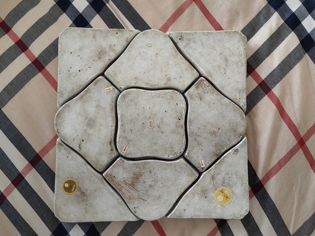 古玩陶瓷藍地粉彩龍紋攢盤拍賣，當前價格10000元