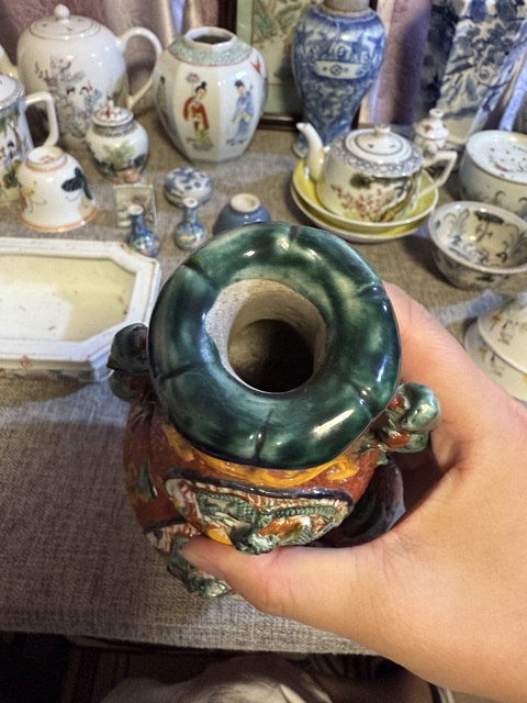 古玩陶瓷創匯粉彩堆塑龍紋葫蘆瓶拍賣，當前價格3888元