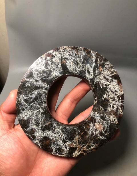 古玩玉器仿文化期玉璧真品鑒賞圖