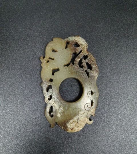 古玩玉器仿古做舊雞心佩真品鑒賞圖