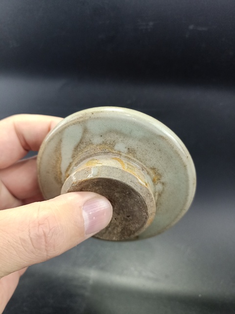 古玩陶瓷龍泉青釉壽字印模真品鑒賞圖