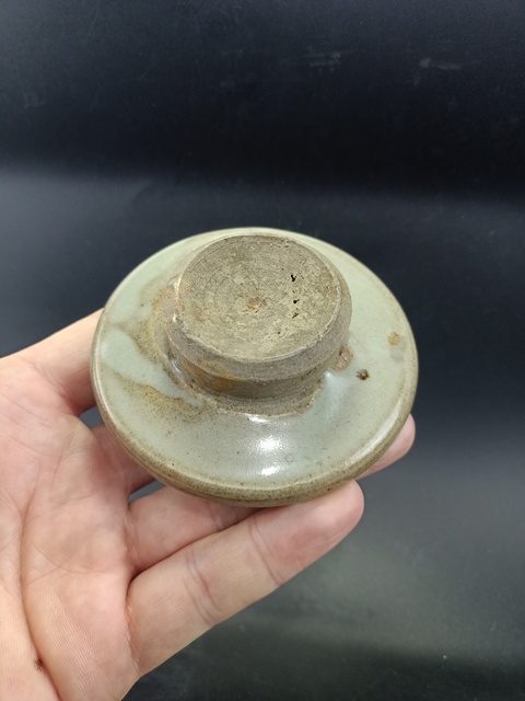 古玩陶瓷龍泉青釉壽字印模真品鑒賞圖