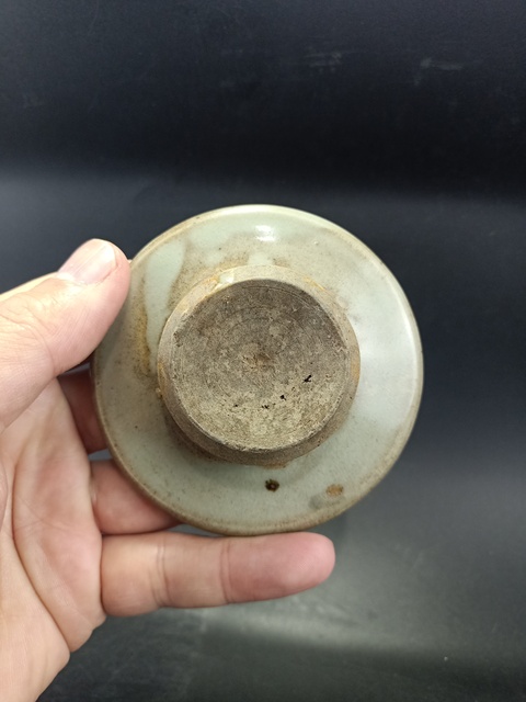 古玩陶瓷龍泉青釉壽字印模真品鑒賞圖