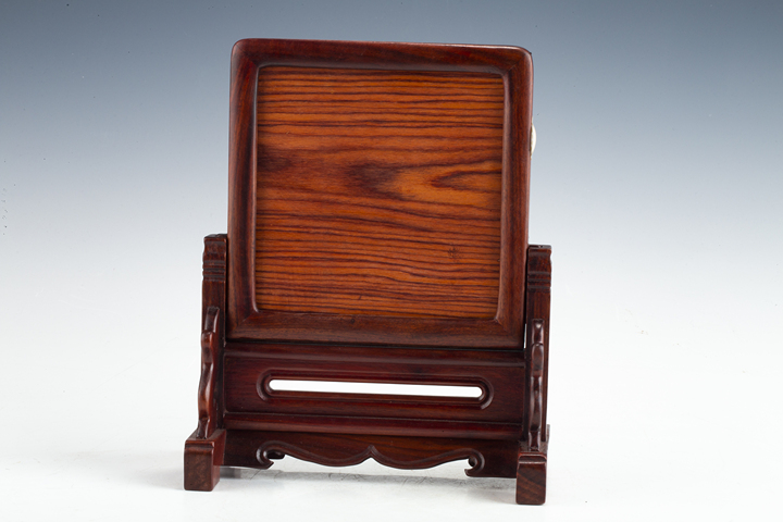 古玩陶瓷清中·粉彩山水紋瓷板插屏真品鑒賞圖