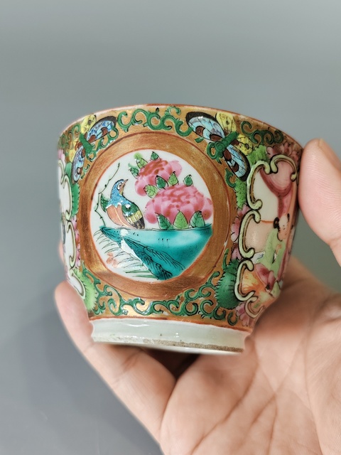 古玩陶瓷清咸豐廣彩杯·全品拍賣，當前價格850元