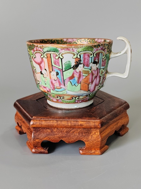 古玩陶瓷清咸豐廣彩杯·全品拍賣，當前價格850元