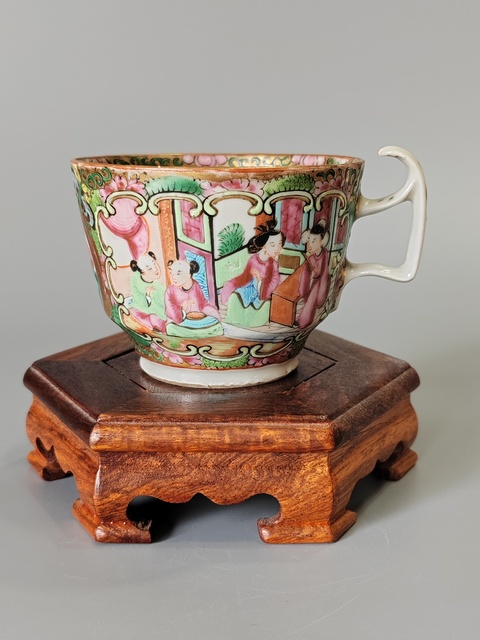 古玩陶瓷清咸豐廣彩杯·全品拍賣，當前價格850元