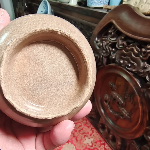 古玩陶瓷南宋龍泉窯青黃釉瓶真品鑒賞圖