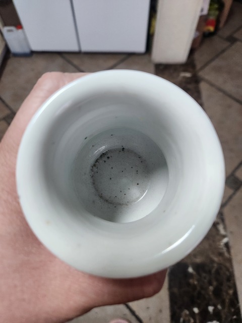 古玩陶瓷粉彩博古花卉紋渣斗真品鑒賞圖