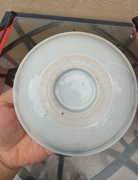 古玩陶瓷日本明治青花人物故事淺碗真品鑒賞圖