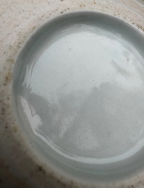 古玩陶瓷日本明治青花人物故事淺碗真品鑒賞圖