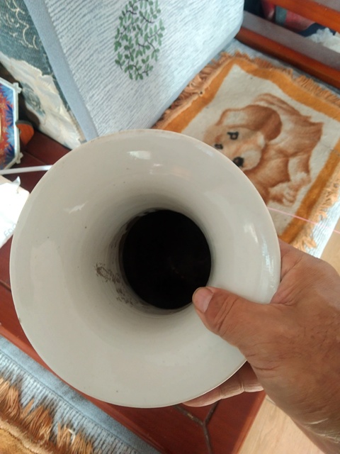 古玩陶瓷粉彩人物故事雙耳瓶真品鑒賞圖