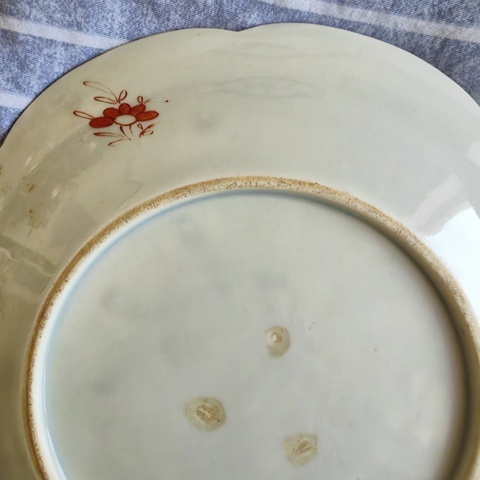 古玩陶瓷粉彩花鳥紋花口盤真品鑒賞圖