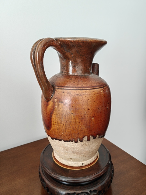 古玩陶瓷鞏縣黃釉執壺，注意品相真品鑒賞圖