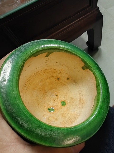 古玩陶瓷綠釉行爐真品鑒賞圖