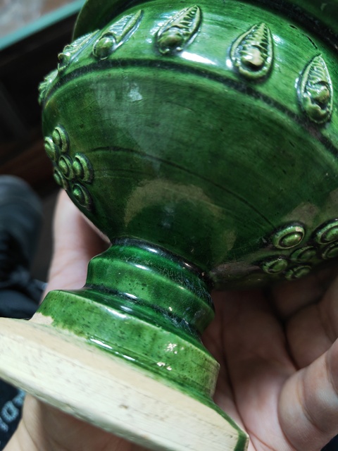 古玩陶瓷綠釉行爐真品鑒賞圖