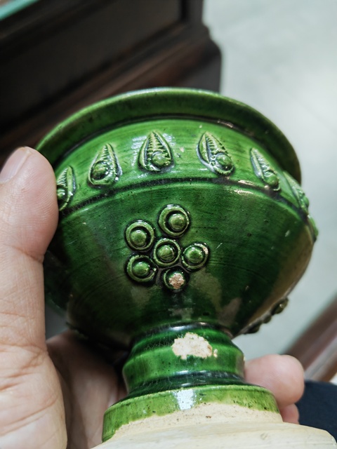 古玩陶瓷綠釉行爐真品鑒賞圖