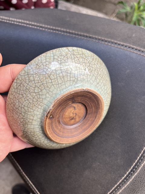 古玩陶瓷仿龍泉哥釉洗真品鑒賞圖