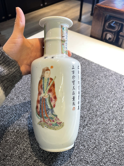 古玩陶瓷無雙譜棒槌瓶真品鑒賞圖