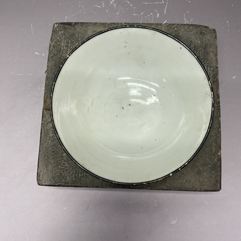 古玩陶瓷清晚期·玩玉款山水詩紋青花碗拍賣，當前價格2460元