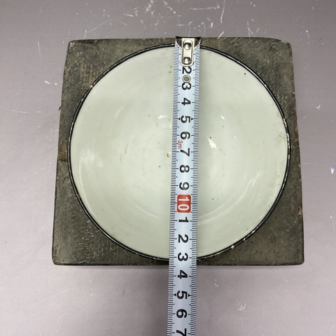 古玩陶瓷清晚期·玩玉款山水詩紋青花碗拍賣，當前價格2460元