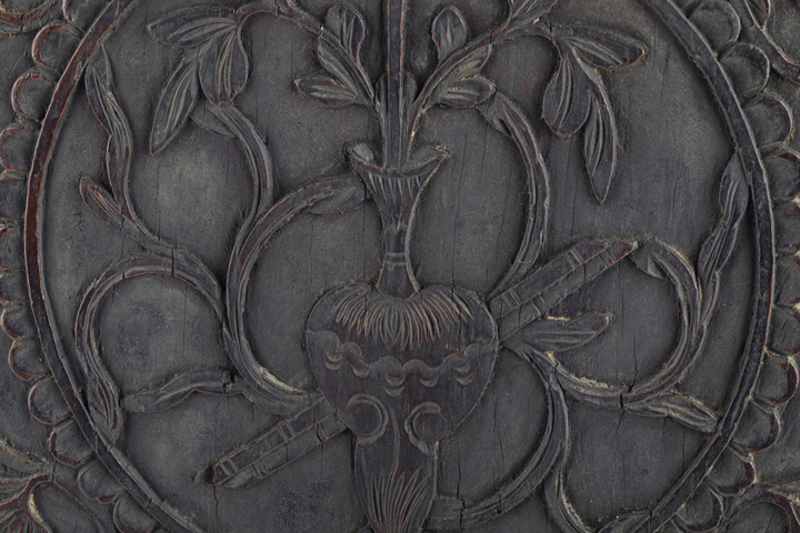 古玩陶瓷清代·木雕平安如意紋插屏真品鑒賞圖