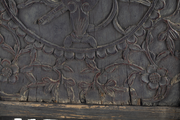 古玩陶瓷清代·木雕平安如意紋插屏真品鑒賞圖